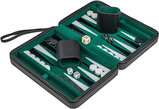 Philos Games Magnetisches Backgammon Leder E-Gitarre mit Spielfiguren 23.3x34cm