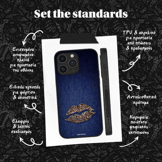 Sonique Diva Series Case Vivo Y74s Vivo Y76 5G Denim Leopard