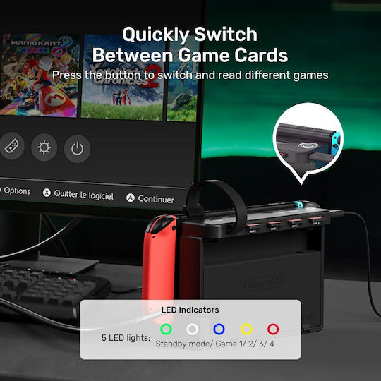 Nintendo Unitek Czytnik 4 Kart Do Gier Nintendo Switch