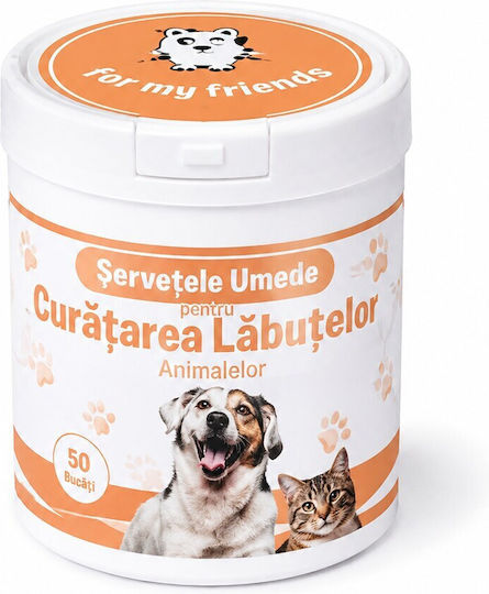 Șervețele umede pentru curățarea labelor animalelor de companie