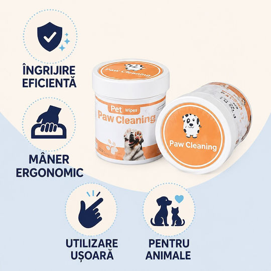 Șervețele umede pentru curățarea labelor animalelor de companie