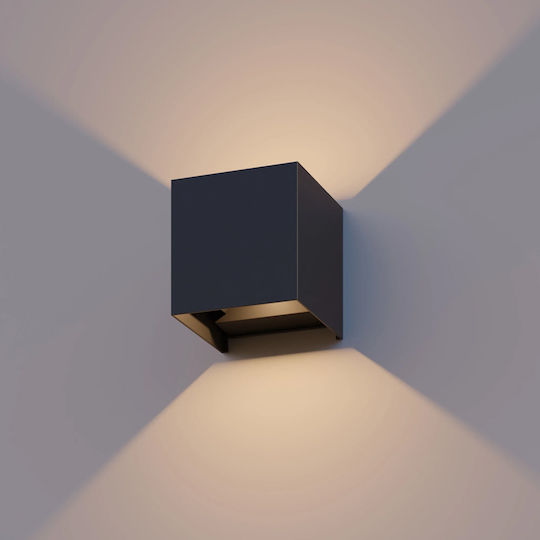 Lampa Wall-Mounted Outdoor Light LED IP54 7W with Warm White Light Double Beam