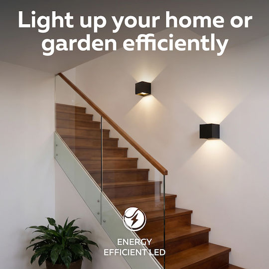 Lampa Wall-Mounted Outdoor Light LED IP54 7W with Warm White Light Double Beam