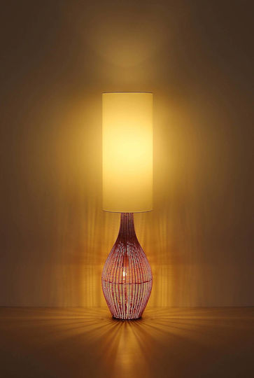 Globo Lighting Floor Lamp H125cm with Lamp Bulb Base for E27 Brown