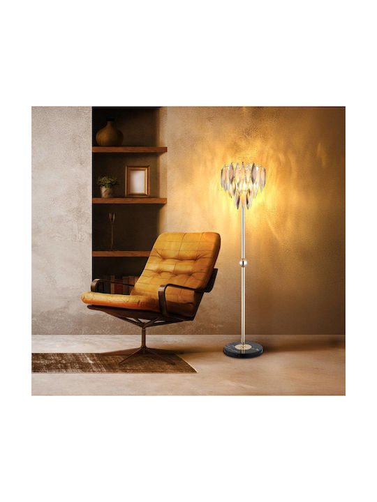 Globo Lighting Floor Lamp H165cm with Lamp Bulb Base for E14 Gold