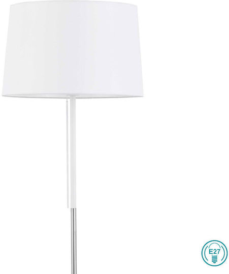 Faro Barcelona Volta Stehlampe Höhe 151xLänge 45cm mit Lampenbirnensockel E27 Nickel Matt