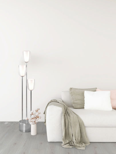 Trio Lighting Floor Lamp with Socket for Bulb E14 Silver