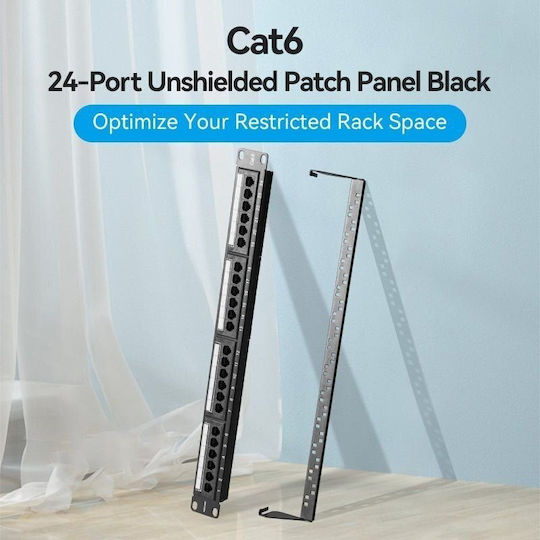 Vention Patch Panel Ungeschirmt für Rack 1U cat6 Schwarz