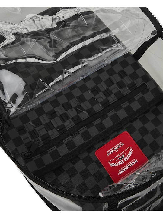 Sprayground Ghiozdan De Spate Pentru Școala Gimnazială - Liceu Cu Husă Pentru Sticlă De Apă Rucsac Clear Hidden Message Clear 29.2 x 15.2 x 45.7εκ