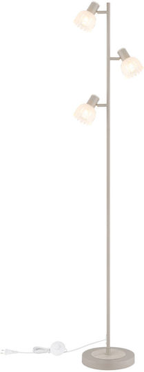 Globo Lighting Φωτιστικό Δαπέδου Υ154xΜ28εκ. με Ντουί για Λαμπτήρα E14 Μπεζ