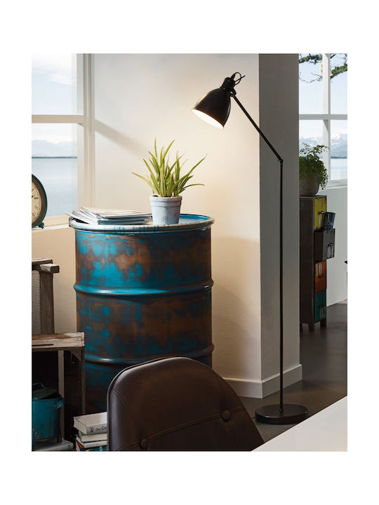 Eglo Priddy Vintage Floor Lamp H137xW23cm. with Socket for Bulb E27 Black