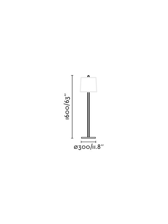 Faro Barcelona Montreal Floor Lamp H160xW30cm. with Socket for Bulb E27 Beige