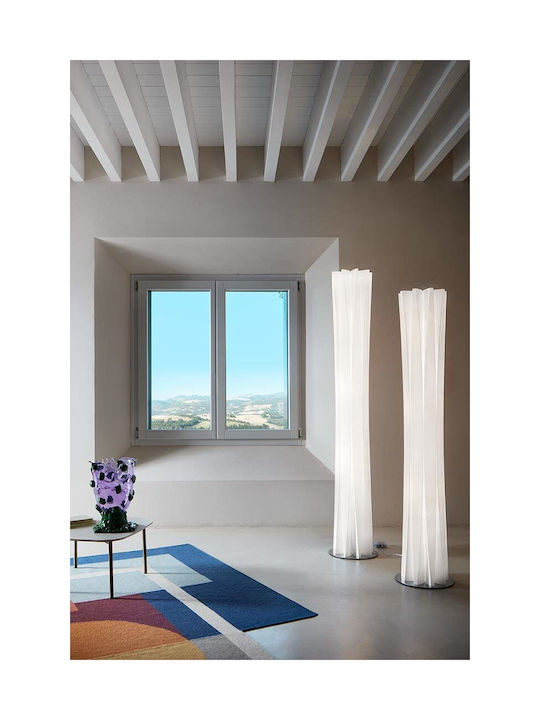 Slamp Bach XL Подова Лампа В161xД31.5см. с Цокъл за Крушка E27 Бял