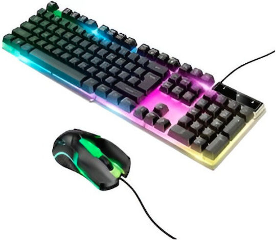 KLGO JP-2 Комплект гейминг клавиатура с RGB осветление и мишка (Английски US)