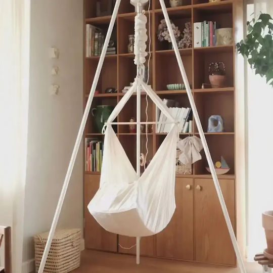 Membantu Aufhängige Hölzernes Kinder Schaukel 100x32x90cm Beige