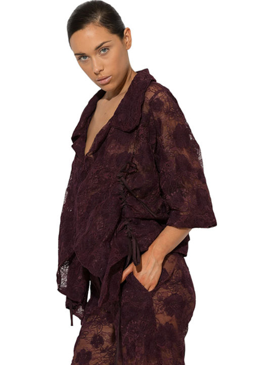 Damen Bolero Burgundisch