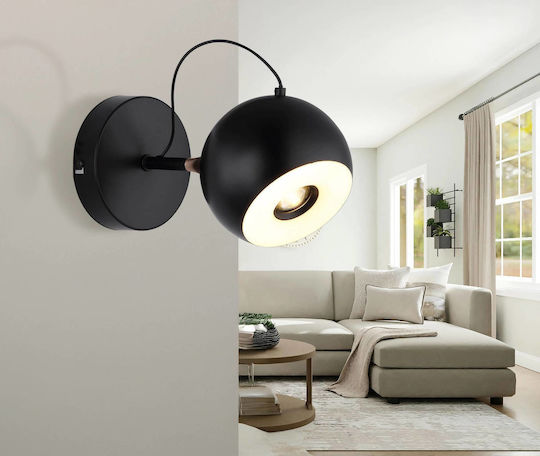 Globo Lighting Wandleuchte mit Integrierte LED und Warmes Weiß Licht Schwarz