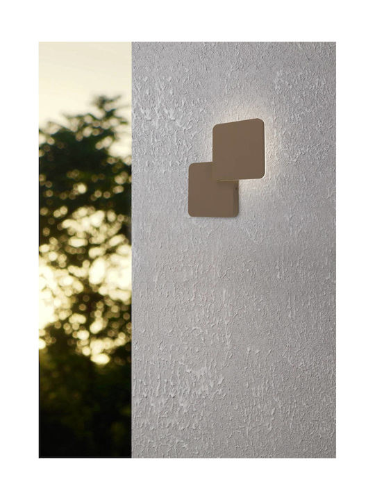 Eglo Pedersano Wall Lamp with Integrated LED and Adjustable Warm to Cool White Light Brown 14x4.7x14cm