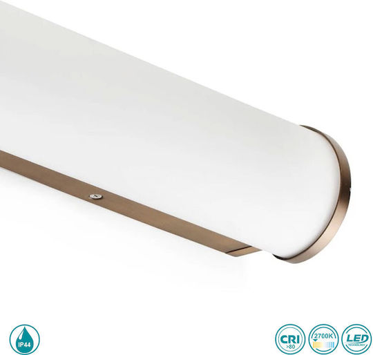 Faro Barcelona Danubio Modern Lamp Bathroom with Integrated LED and Warm White Light Bronze 57.5x9cm