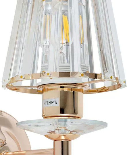 Artekko Wall Lamp Rose Gold 20x20x27cm Artekko Wall Lamp Rose Gold 20x20x27cm
