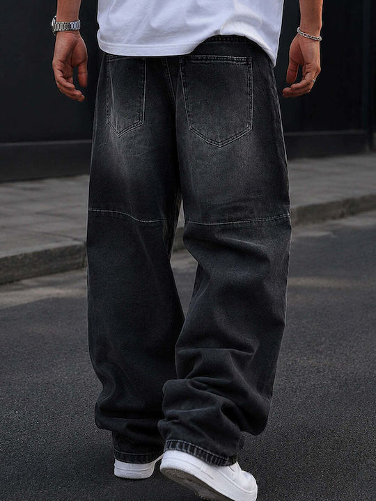 Men's Baggy Black Jeans Pants