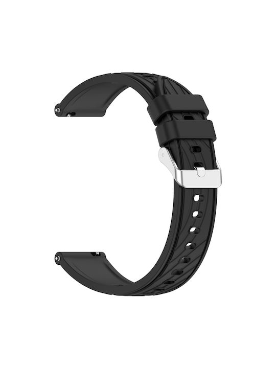 Amazfit Gts 2 Mini Stripe Texture 20mm Silicone Watch Band Black Amazfit Gts 2 Mini Stripe Texture 20mm Silicone Watch Band Black