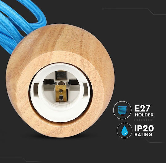 V-TAC Pendant Light Blue with Socket E27
