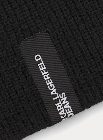 Beanie Γυναικείος Σκούφος Πλεκτός σε Μαύρο χρώμα