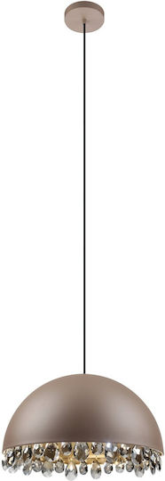 Eglo Gaetano 2 Lumini Suspendate Maro Cu Cristale Pentru Bază De Bec E27 45x150x150cm