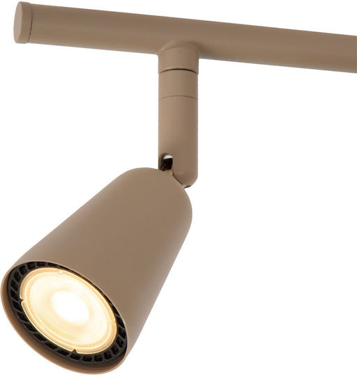 Lucide Lightning Tiana Διπλό Σποτ με Ντουί GU10 σε Καφέ Χρώμα