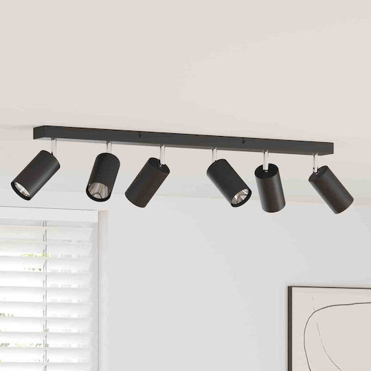 vidaXL Single Spot with Socket GU10 in Black Color