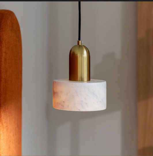 Viokef Marble Verstellbar Hängelampe Weiß mit Fassung E27 15x140cm.