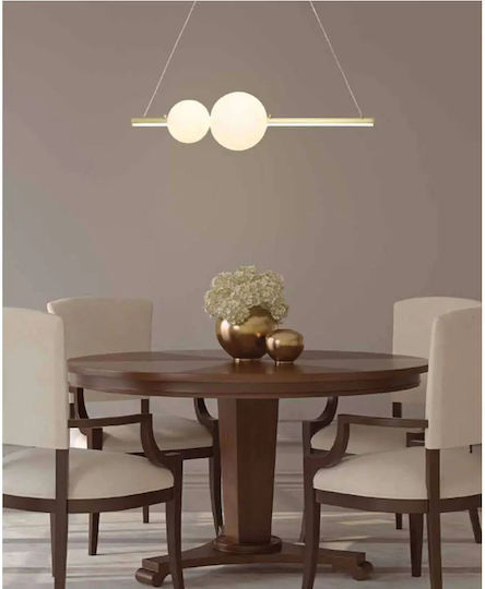 Zambelis Lights Lustră Auriu Calea ferată 62x15x210cm.