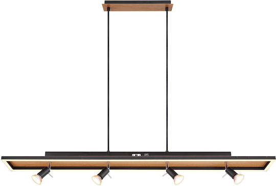 Globo Lighting Ida Κρεμαστό Φωτιστικό Πολύχρωμο Ράγα για 4 Λαμπτήρες GU10 116x12εκ.