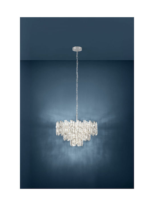 Eglo Calmeilles 1 Kronleuchter 10xE14 Ø63cm mit Kristallen Transparent 39626