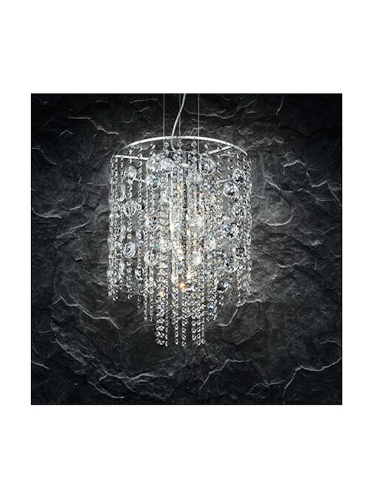 Ideal Lux Chandelier with Crystals 8xG9 Transparent 41cm 044774