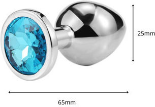 Steel Plug Anal Mic Albastru