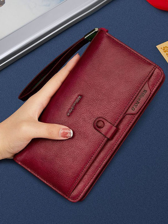 Leder Herrenbrieftasche Burgundisch