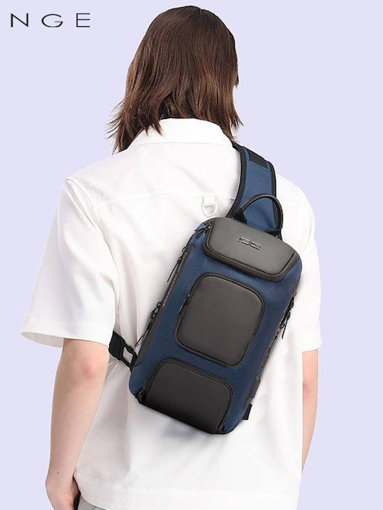 Men's Shoulder / Crossbody Bag Blue 7086 Blue