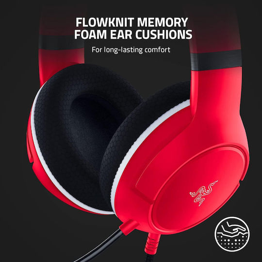 Razer Kaira X Over Ear Gaming Headset with 3.5 mm Connection Pulse Red for Nintendo Switch / PC / XBOX