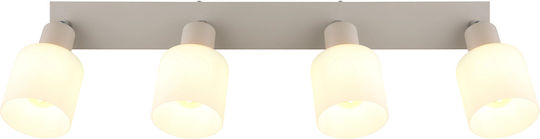 Globo Lighting Σποτ με 4 Φώτα και με Ντουί E14 σε Μπεζ Χρώμα