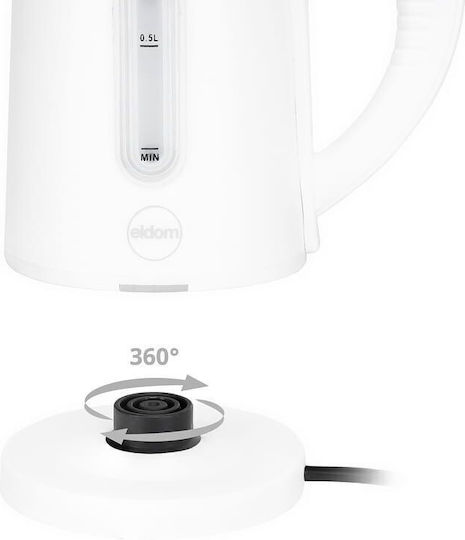 Eldom C185 B Tripo Wasserkocher 800ml 1000W Weiß