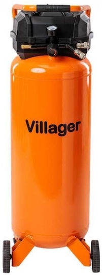 Villager Single-Phase Air Compressor with Power 2hp and Air Chamber 50lt