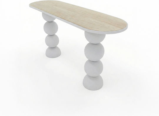 Perla Konsolentisch Holz Off White M150xB45xH76cm