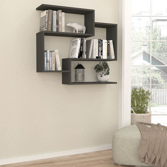 Wandregal Anthracit 90x22x82cm