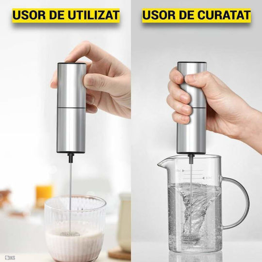 Aparat de făcut frappe de mână cu baterie gri