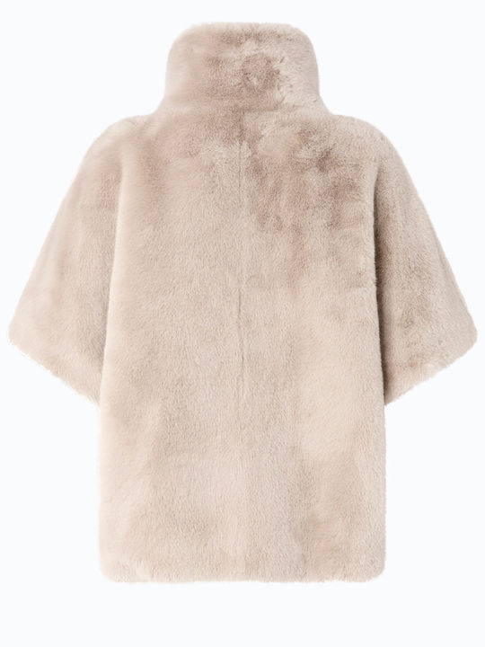 Short Women's Beige Fur