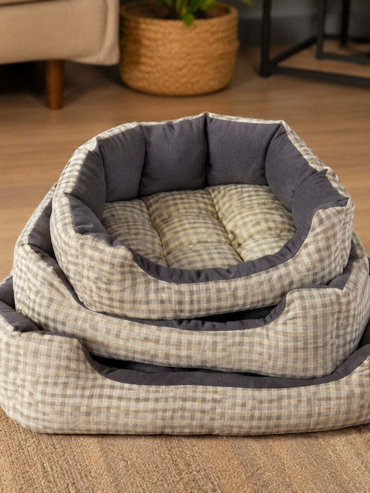 Set Of Grey Dog Bed Poofs 3 Pieces