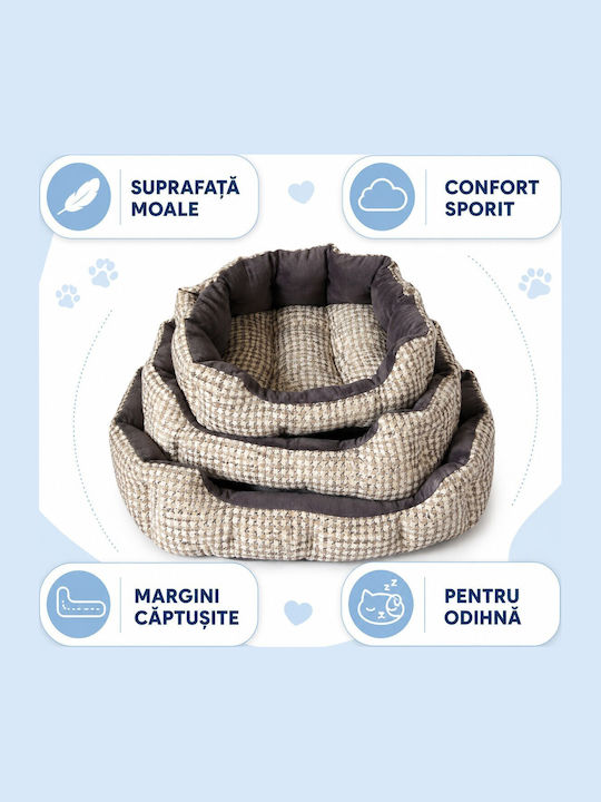 Set Of Grey Dog Bed Poofs 3 Pieces