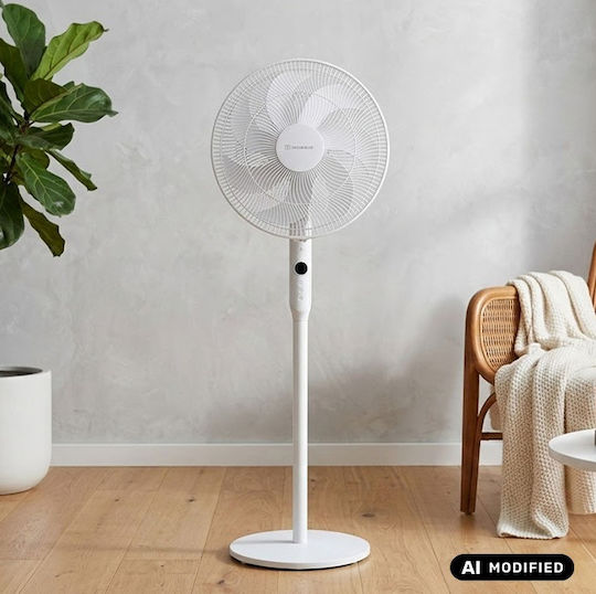 Morris Стоящ Вентилатор С Диаметър 40cm С Дистанционно Бял